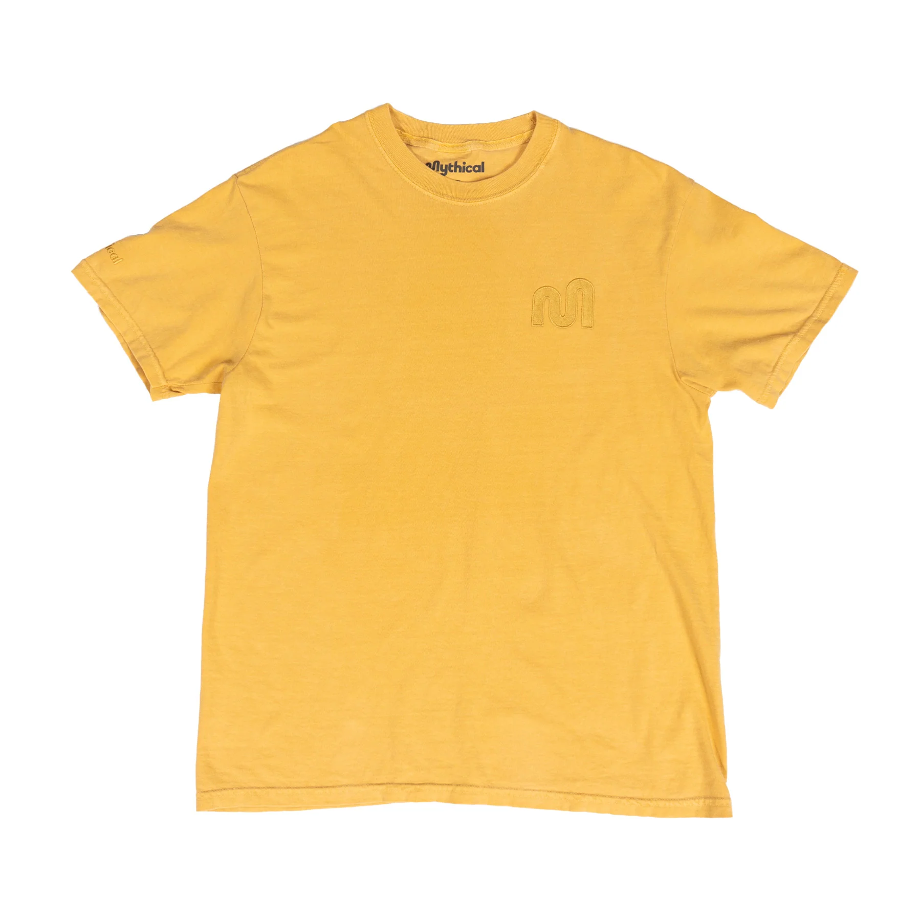 1039-mythical-embroidered-tee-mustard-1.webp Mythical Embroidered Tee (Mustard)