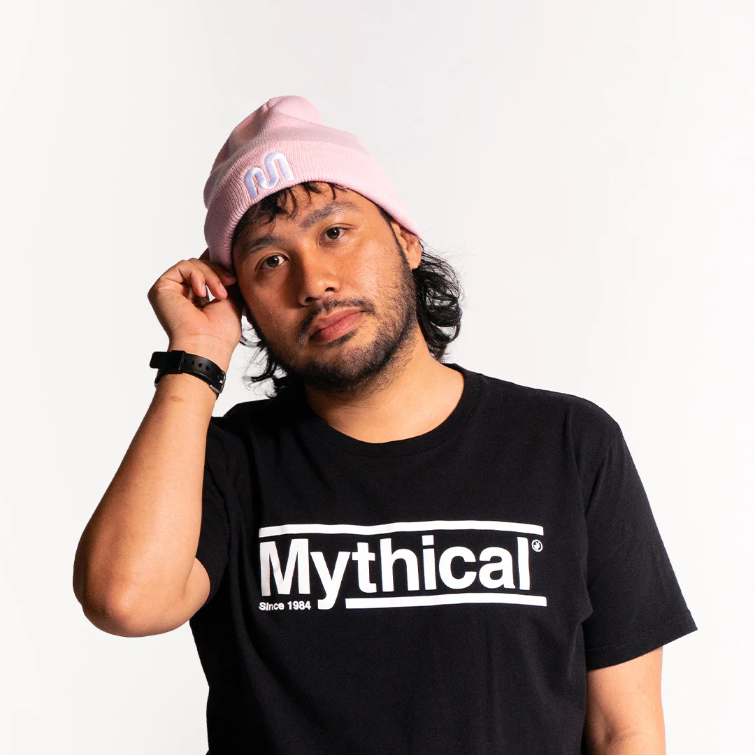 1117-mythical-embroidered-beanie-pink-3.webp Mythical Embroidered Beanie (Pink)