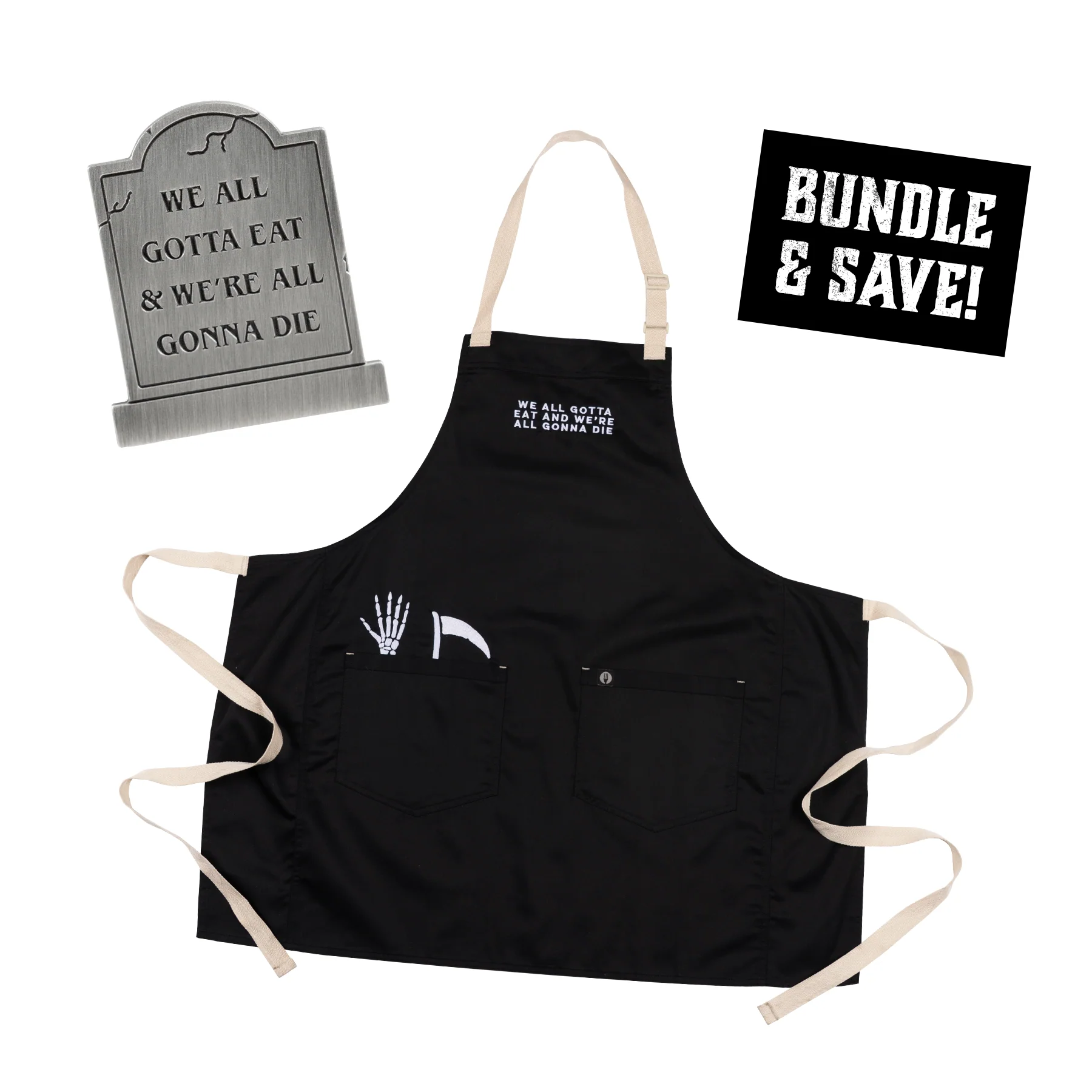 Last Meals Apron & Pin Bundle