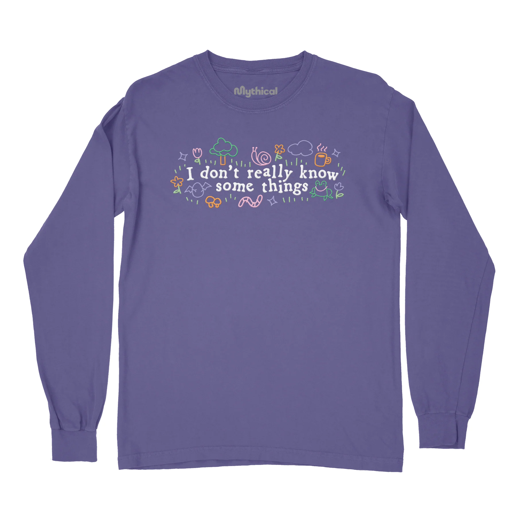 23-i-don-t-really-know-some-things-long-sleeve-tee-purple-1.webp I Don't Really Know Some Things Long Sleeve Tee (Purple)