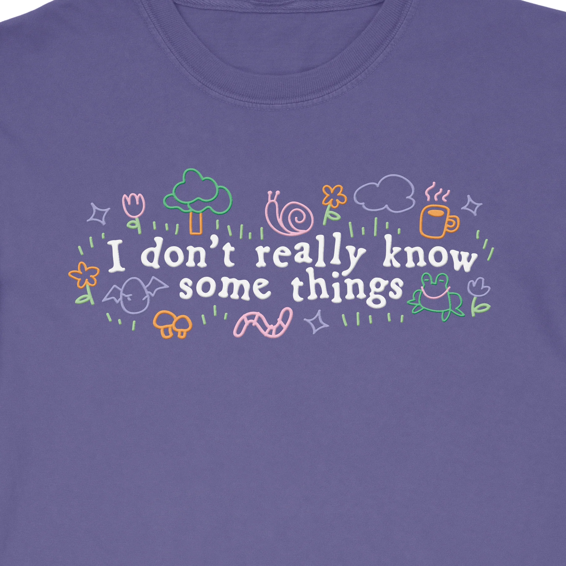 I Don't Really Know Some Things Long Sleeve Tee (Purple)