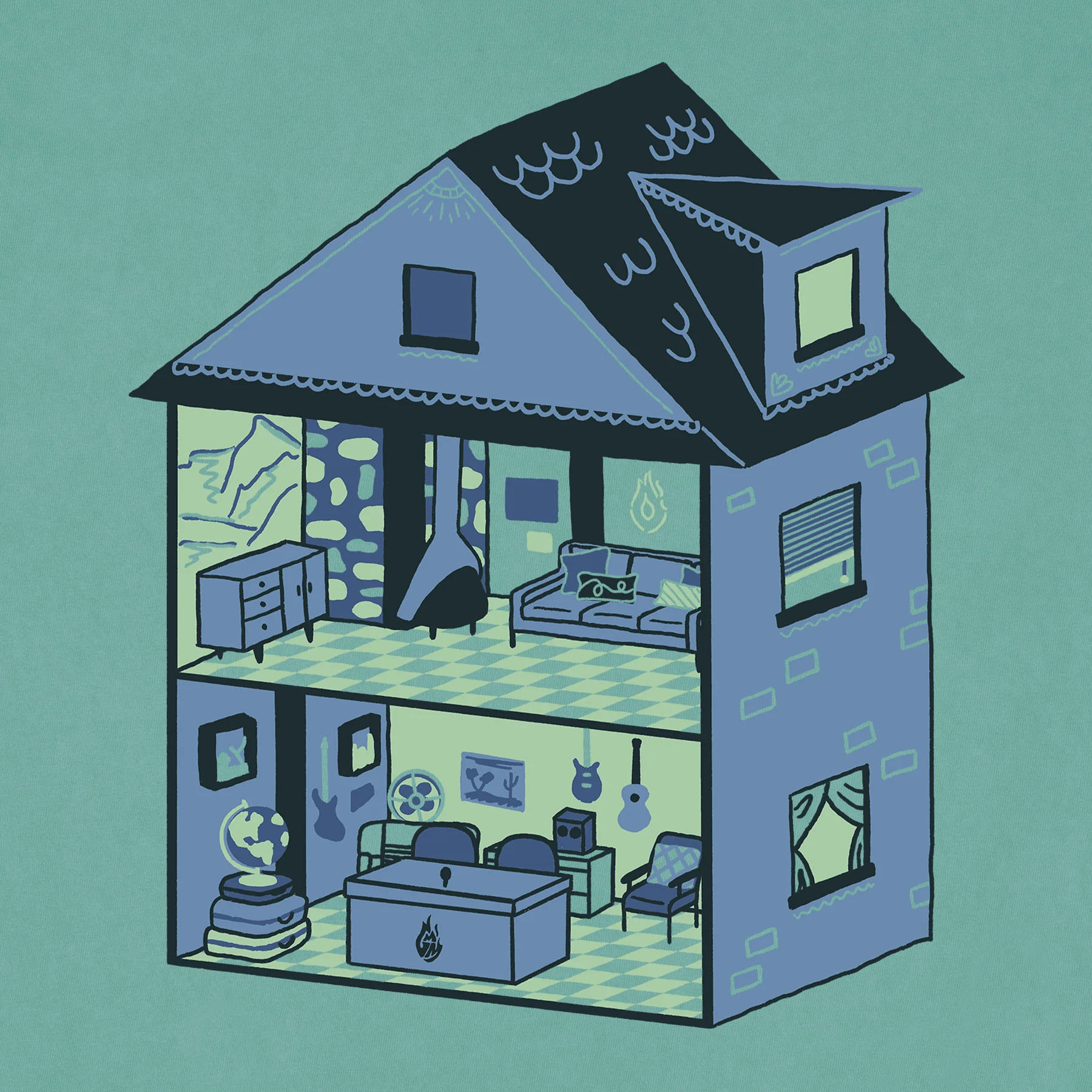 GMM Dollhouse Tee (Green)