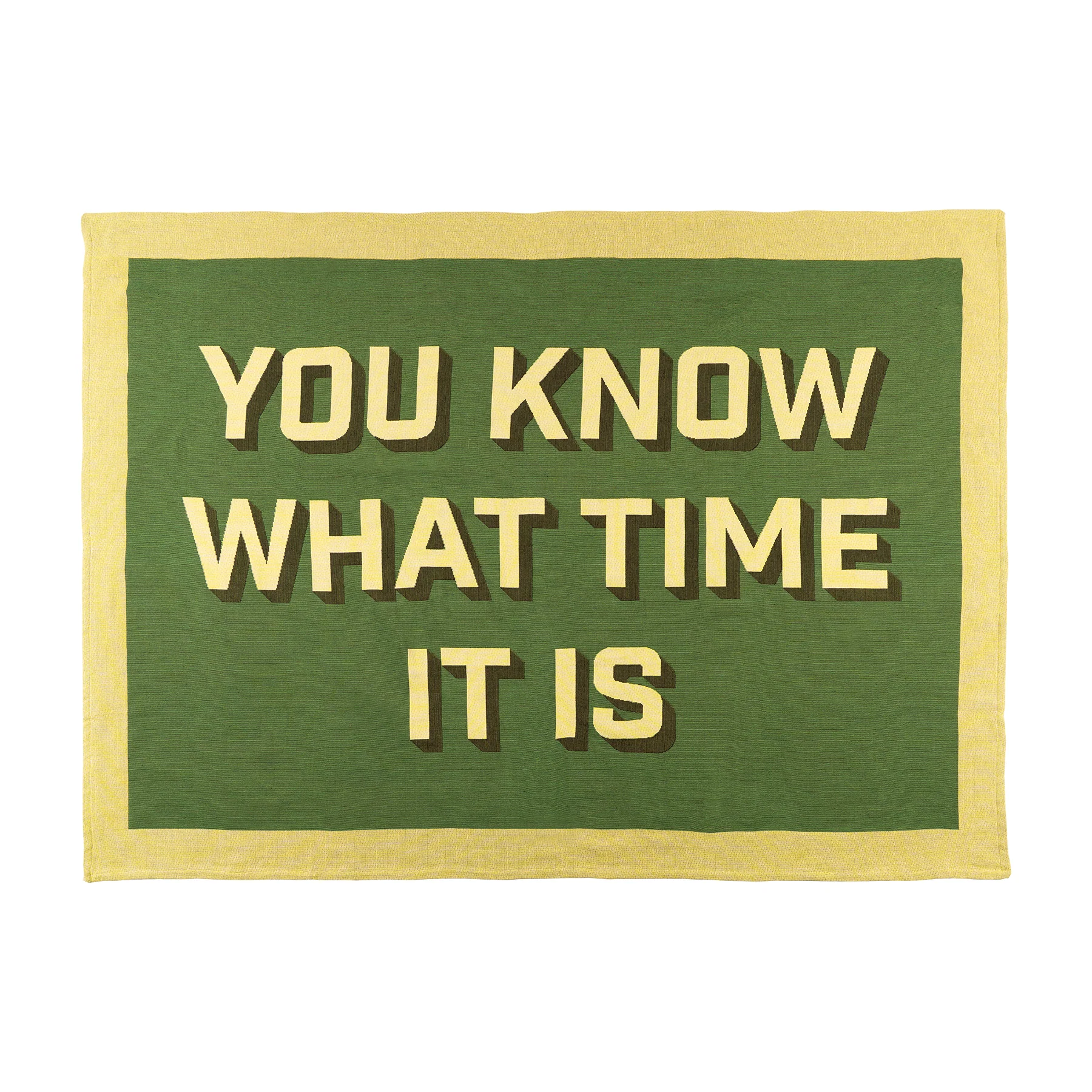 You Know What Time It Is Woven Blanket