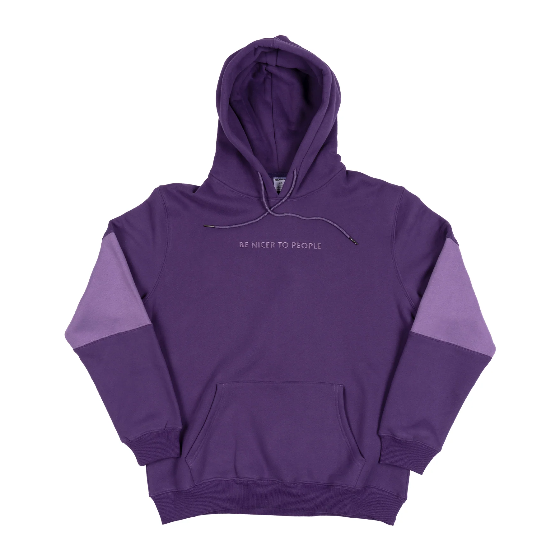 376-be-nicer-to-people-colorblock-hoodie-grape-1.webp Be Nicer To People Colorblock Hoodie (Grape)