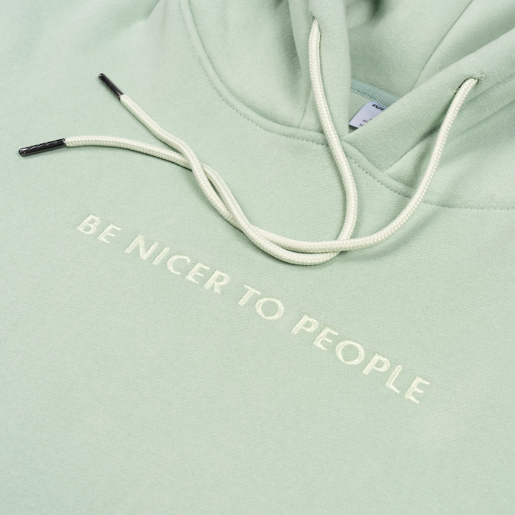 Be Nicer To People Colorblock Hoodie (Sage)