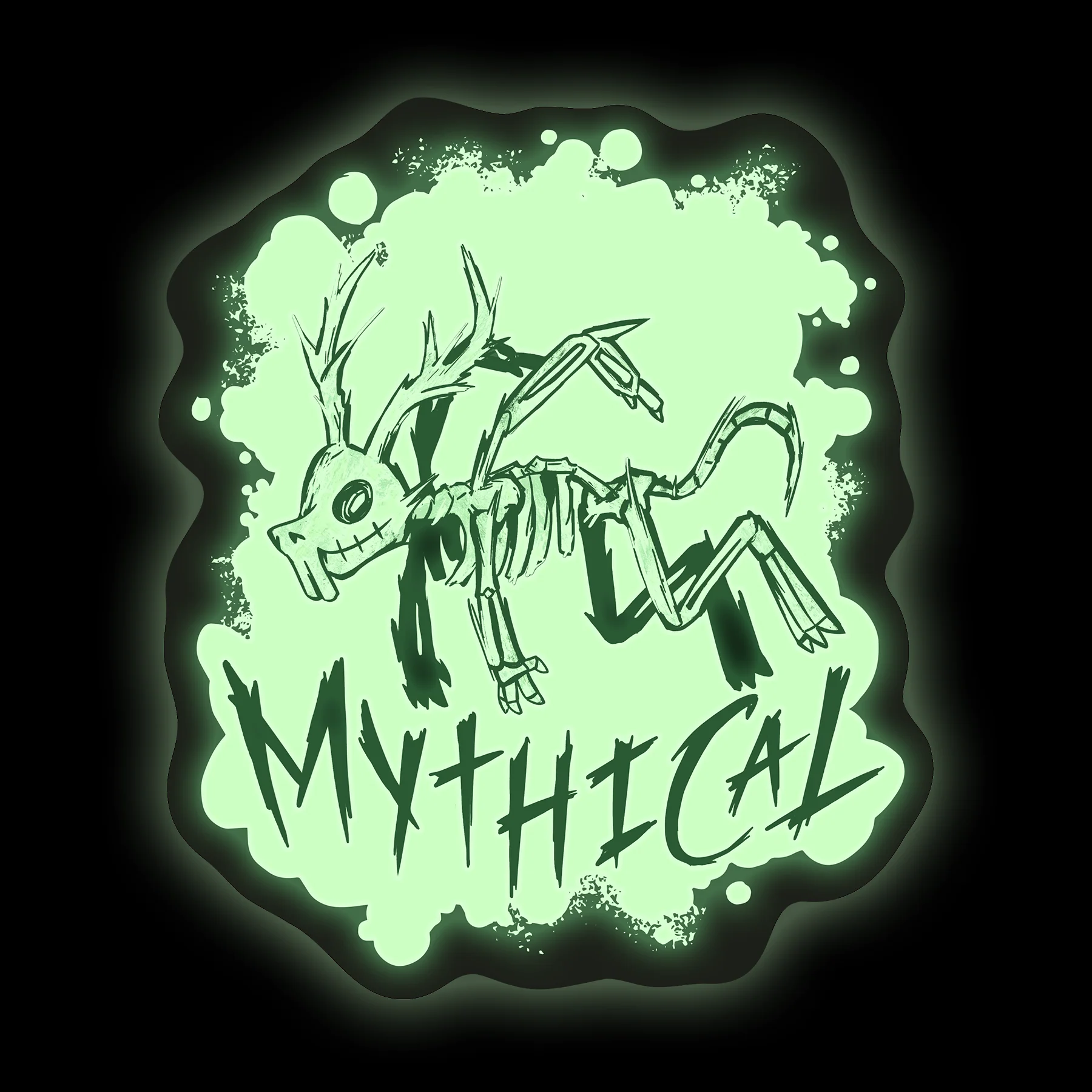 Mythical Beast Emo Glow In The Dark Sticker