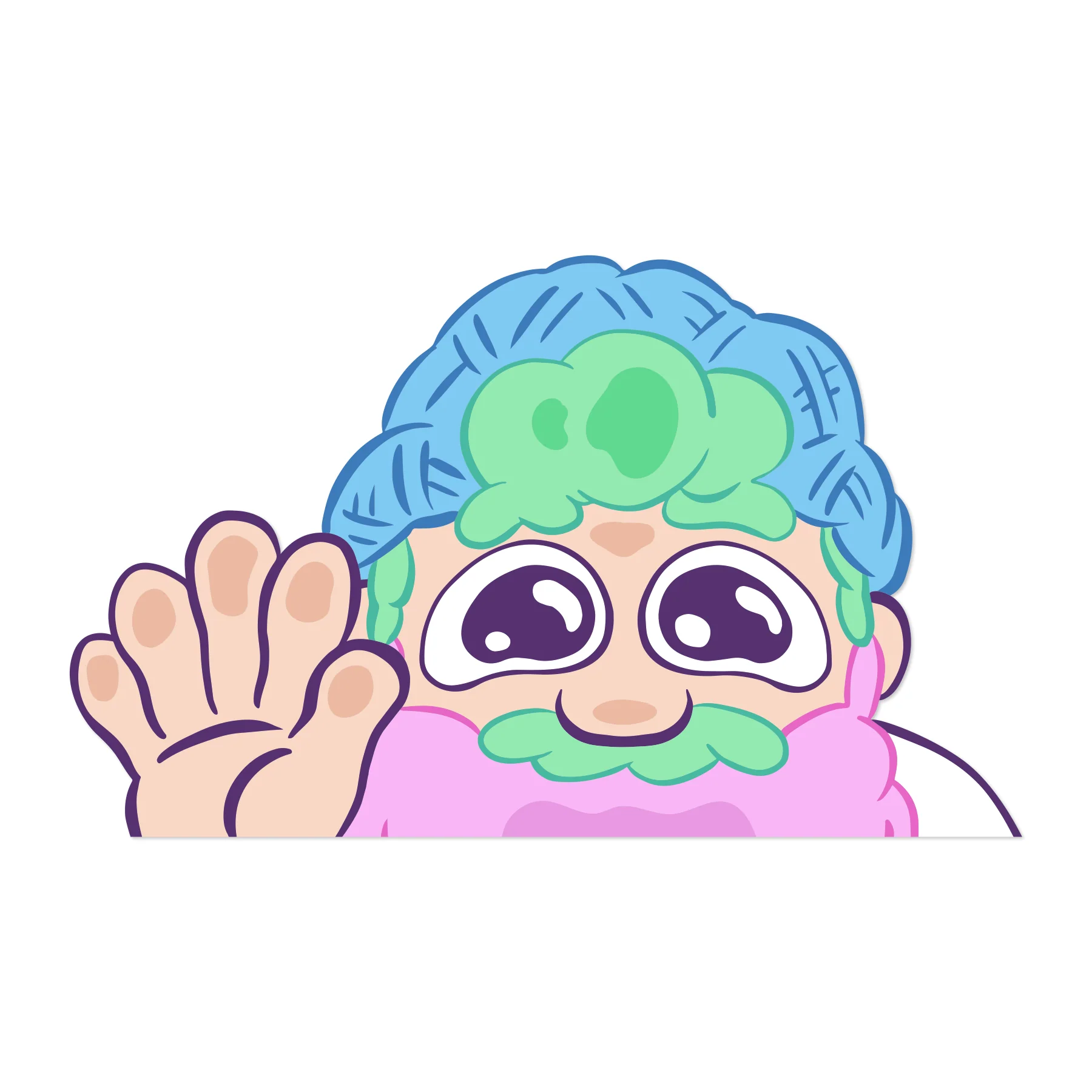 703-cotton-candy-randy-window-peeker-sticker-1.webp Cotton Candy Randy Window Peeker Sticker