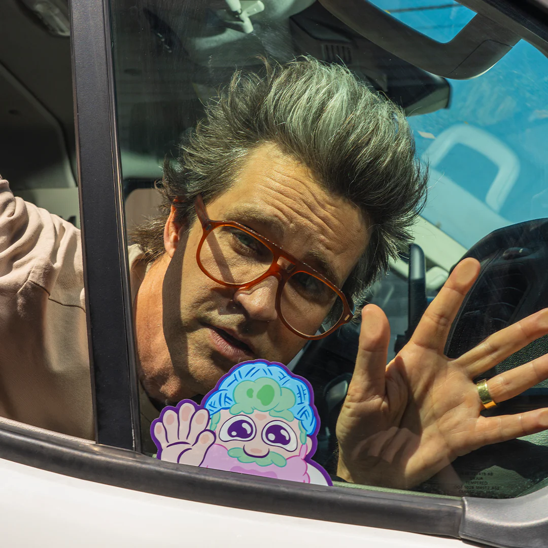 Cotton Candy Randy Window Peeker Sticker