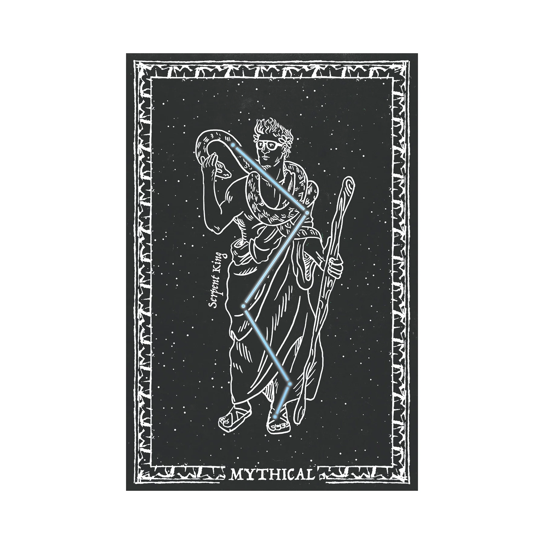 745-mythical-constellations-postcard-serpent-king-1.webp Mythical Constellations Postcard - Serpent King