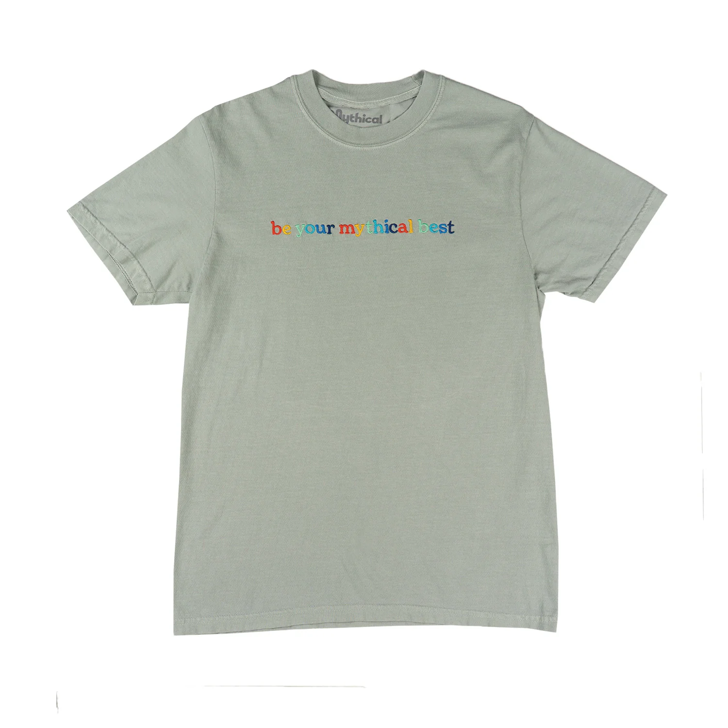 Be Your Mythical Best Embroidered Tee (Green)